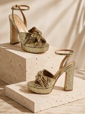 Sam Edleman Kristen Gold Diso Lea Heels NIB Sz 9.5